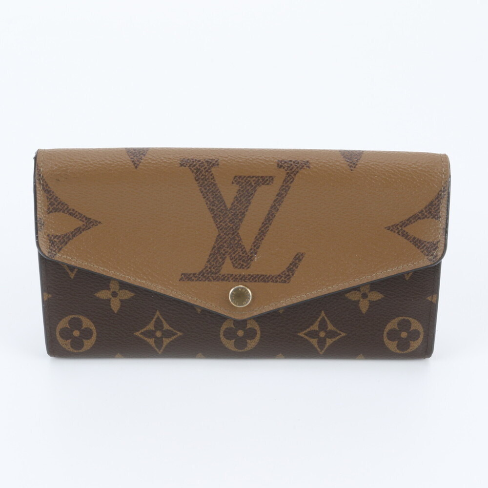 Louis Vuitton RFID-protected Monogram Giant Reverse Portefeuille Sarah M80726...